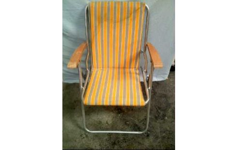 CAMPINGSTUHL 2ER-SET KLAPPBAR DDR GELB/GRAU