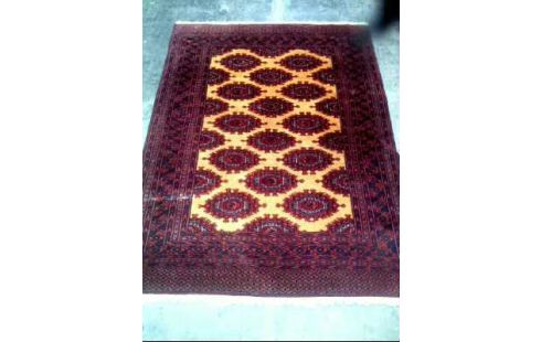 TEPPICH ROT/BEIGE ORIENTALISCH GEMUSTERT