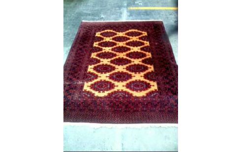 TEPPICH ROT/BEIGE ORIENTALISCH GEMUSTERT