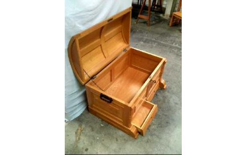 HOLZTRUHE HOLZ HELL 2-SCHUBLADEN