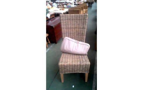 4 STÜHLE SATZ GEFLOCHTEN RATTAN