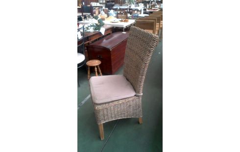 4 STÜHLE SATZ GEFLOCHTEN RATTAN