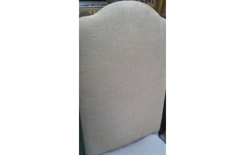 6 CHAISES CERUSE GRIS BEIGE TISSU