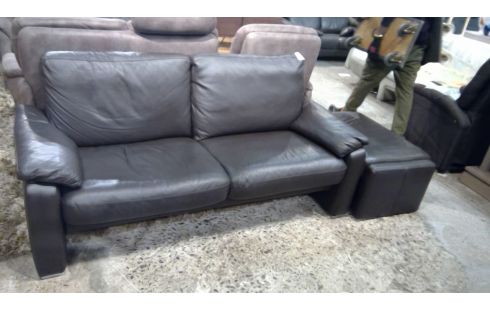 SOFA LEDER BRAUN