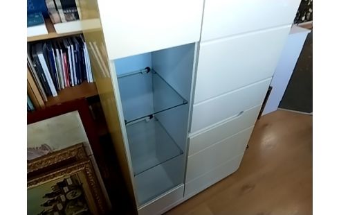 MEUBLE VITRINE BLANC LED