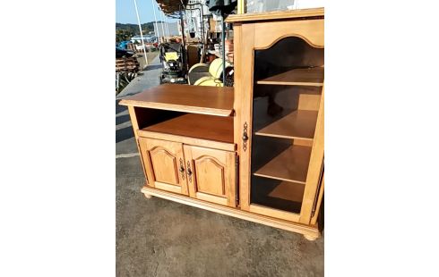 MEUBLE TV HI-FI FAÇON CHÊNE