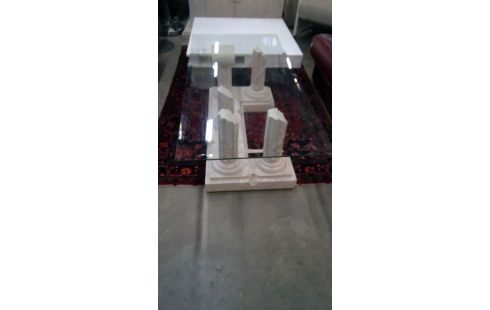 SALONTAFEL GRIEKS TEMPEL MET GLAS