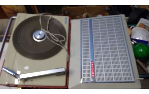 PLATTENSPIELER PHILIPS, , RAHMEN 1, , HOLZ OVAL