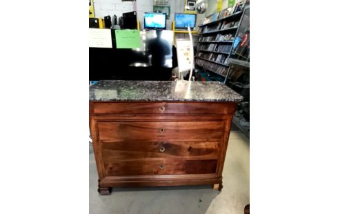 COMMODE MARBRE VEINÉ 1900