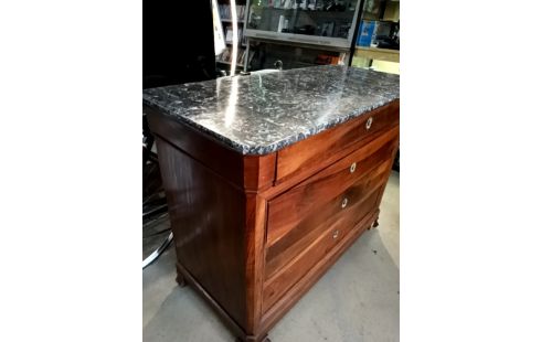 COMMODE MARBRE VEINÉ 1900