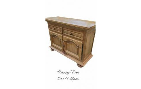 MUEBLE BAJO. BAJO RÚSTICO MACIZO ROBLE 2 PUERTAS / 2 CAJONES