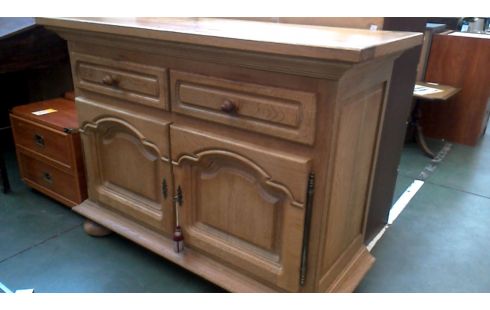 MUEBLE BAJO. BAJO RÚSTICO MACIZO ROBLE 2 PUERTAS / 2 CAJONES