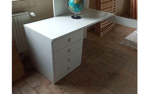 LIT ENFANT STRATIFIE BLANC EN HAUTEUR