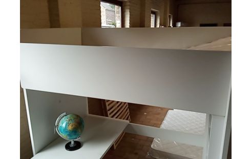 LIT ENFANT STRATIFIE BLANC EN HAUTEUR