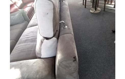 CANAPE TISSU GRIS 1 TROU 1 TACHE