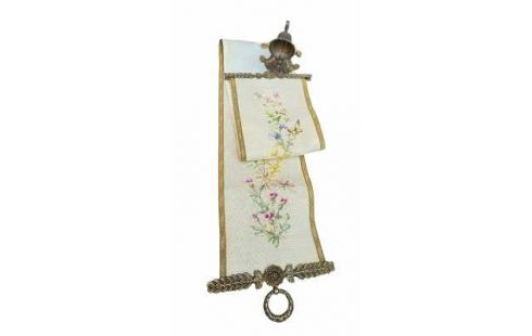 SONNETTE MURAL MET CUIVRE, , DRAP BRODE