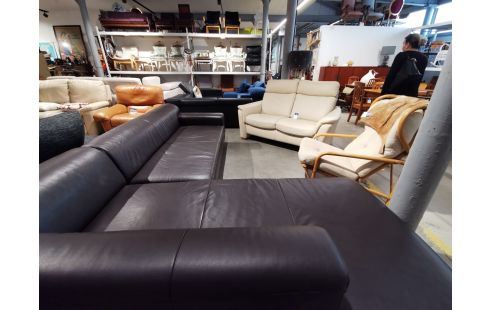 680 SALON D'ANGLE CUIR MARRON QUALITÉ ALLEMANDE