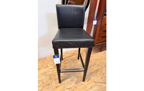 TABOURET IKEA CUIR NOIR