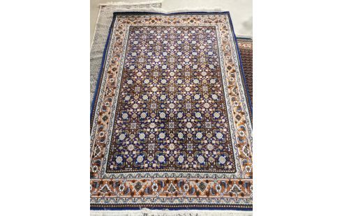 TAPIS INDIEN HERATI TONS BLEU 205X140 CM