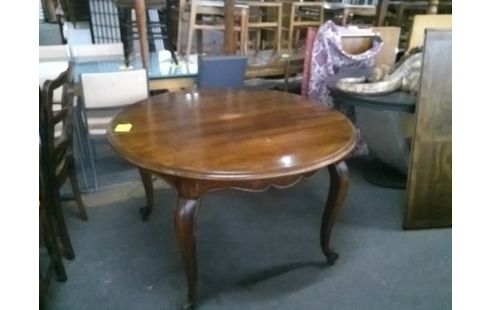 TABLE RUSTIQUE RONDE + 2 ALLONGES