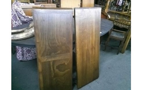 TABLE RUSTIQUE RONDE + 2 ALLONGES