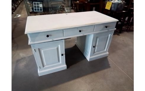 BUREAU BOIS PEINT EN BLANC