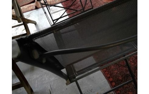 TABLE ET 2 CHAISES METAL FILET JARDIN TERRASSE BALCON