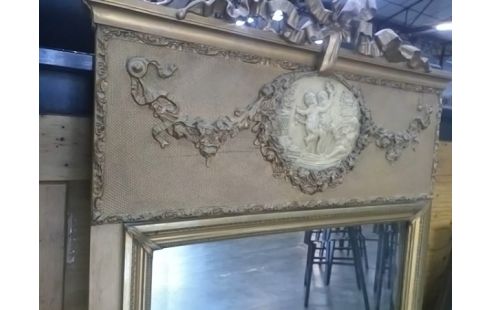 MIROIR ANGEL CADRE DORE