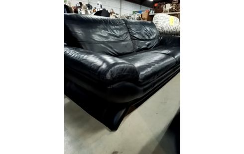 CANAPE CUIR NOIR