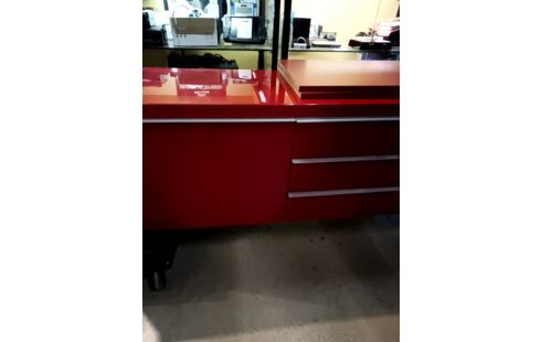 MEUBLE TV DESIGN LAQUÉ ROUGE