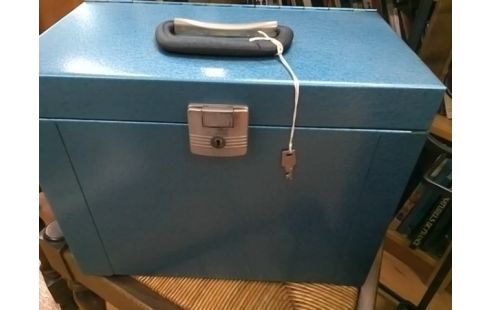 BOITE BLEUE DE RANGEMENT AVEC CLASSEURS