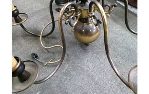 LUSTRE 6 BRANCHES STYLE HOLLANDAIS