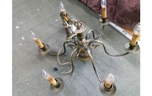 LUSTRE 6 BRANCHES STYLE HOLLANDAIS