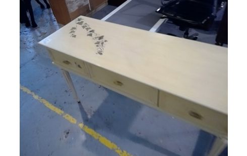 CONSOLE 3 TIROIRS FEUILLE DE LIERRE