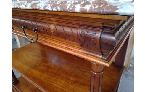 MEUBLE D' APPOINT ANCIEN / DESSERTE MARBRE CLEF