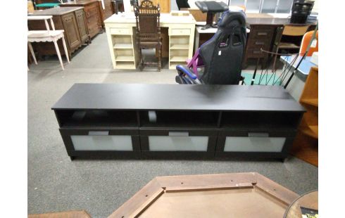 MEUBLE TV NOIR BRIMNES IKEA