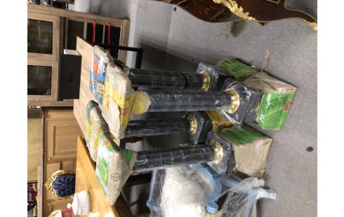 COLONNE MARBRE NOIR LA PAIRE