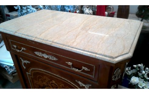 KISTE 1 1 TÜR / 1 SCHUBLADE, , INTARSIE TRAVERTIN KUPFER