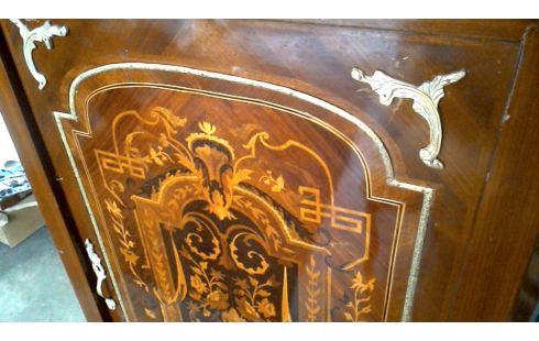 KISTE 1 1 TÜR / 1 SCHUBLADE, , INTARSIE TRAVERTIN KUPFER