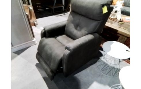 FAUTEUIL RELAX ALCANTARA GRIS FONCÉ