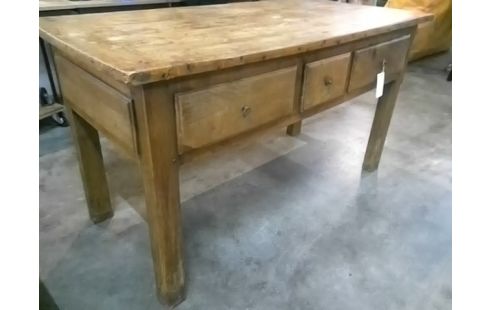 ETABLI / TABLE NOYER MASSIF 3 TIROIRS