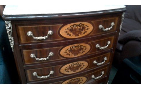 NÄHSCHRÄNKCHEN ITALIENISCH 4 SCHUBLADEN, , INTARSIE KUPFER TRAVERTIN