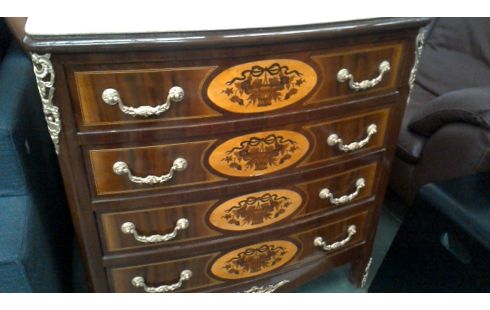 NÄHSCHRÄNKCHEN ITALIENISCH 4 SCHUBLADEN, , INTARSIE KUPFER TRAVERTIN