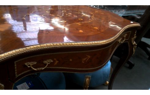 SCHREIBTISCH 1 SCHUBLADE ITALIENISCH, , INTARSIE KUPFER