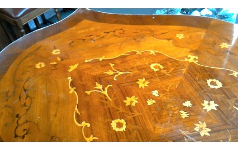 SCHREIBTISCH 1 SCHUBLADE ITALIENISCH, , INTARSIE KUPFER