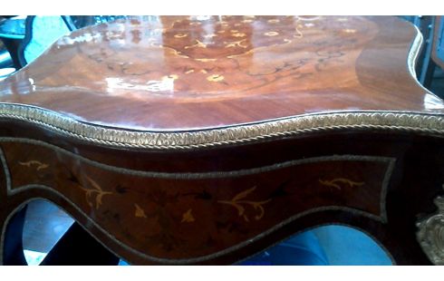 SCHREIBTISCH 1 SCHUBLADE ITALIENISCH, , INTARSIE KUPFER