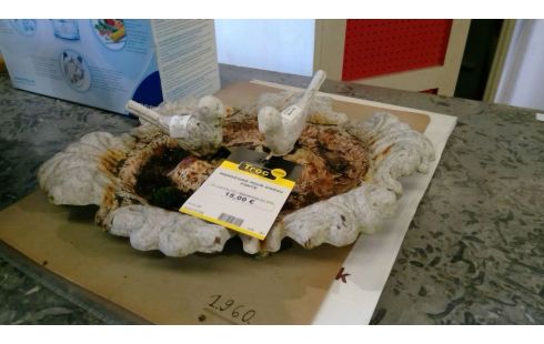 MANGEOIRE POUR OISEAU FONTE