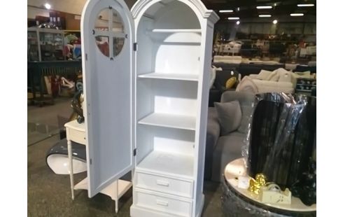 ARMOIRE BLANCHE PORTE AVEC HUBLOT + 2 T