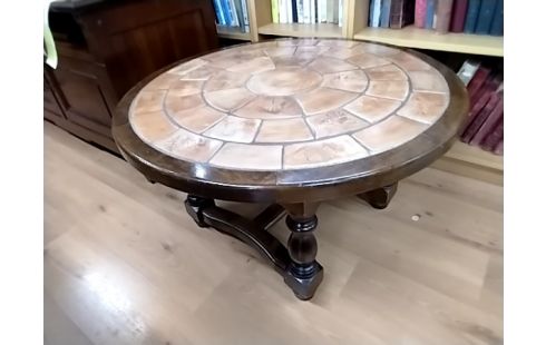 TABLE BASSE CARRELEE RONDE