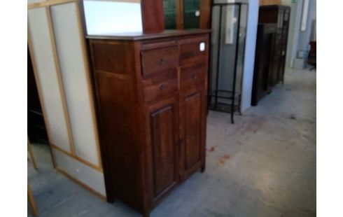 MEUBLE D'APPOINT MODERNE BRUN 2 PORTES 4 TIROIRS 170 CM